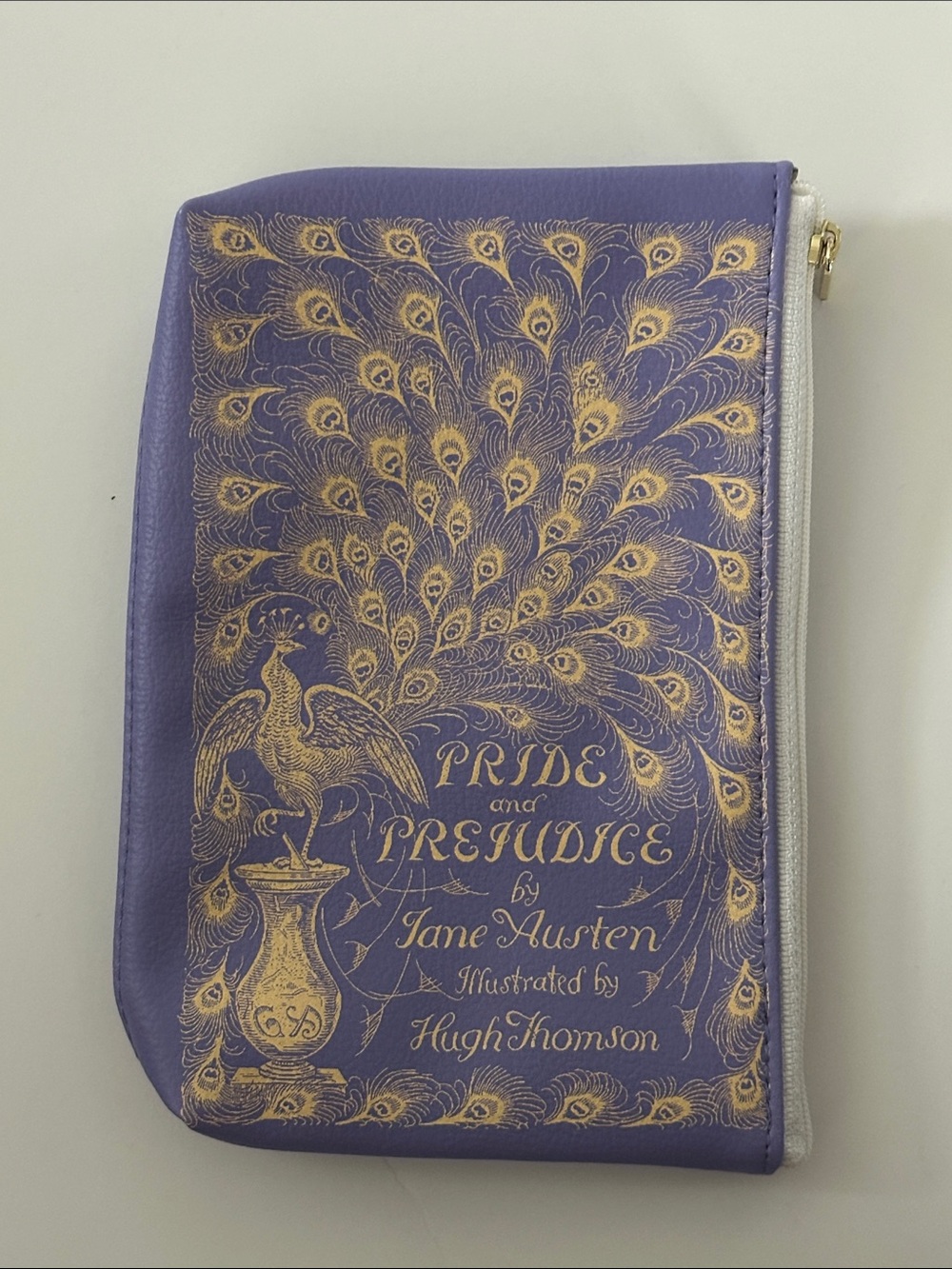 Purple Pride and Prejudice Zippered Cosmetic Pouch